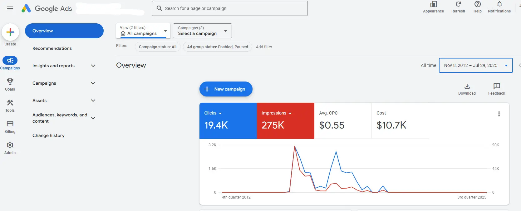 Google Ads Account Screenshot 2