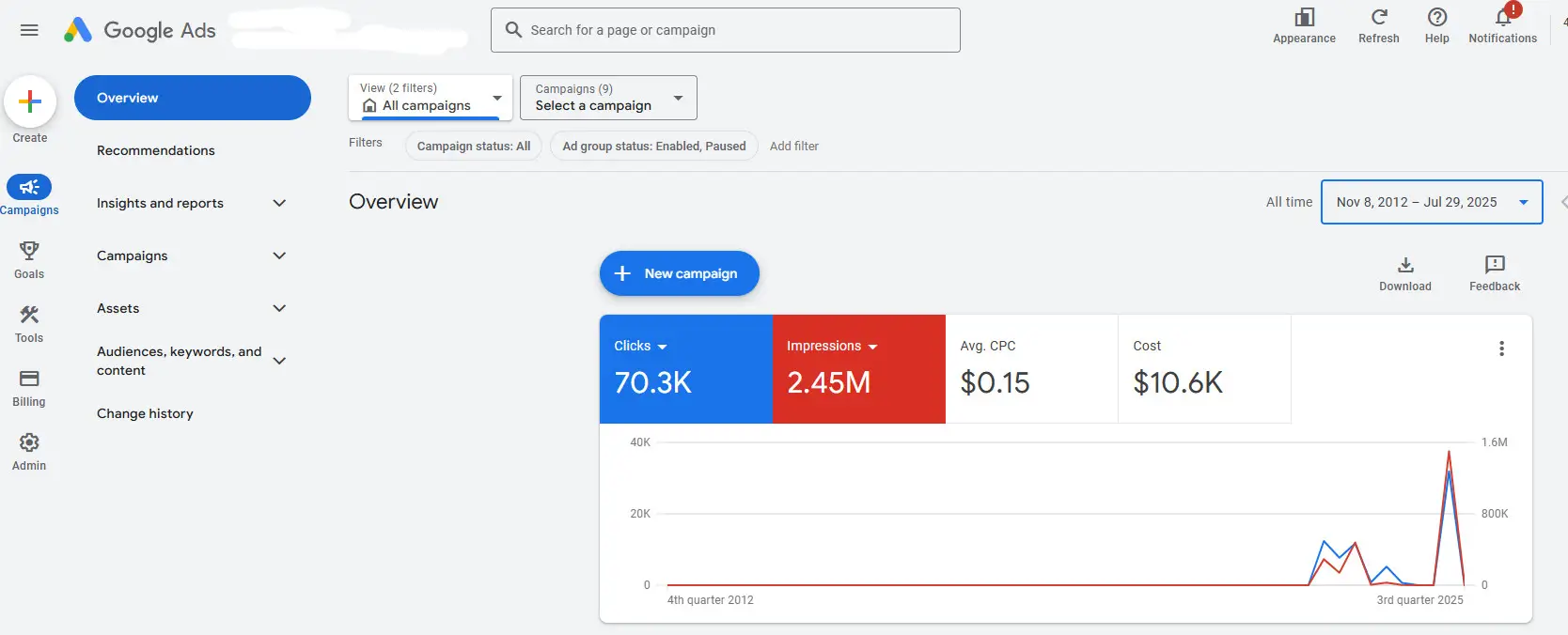 Google Ads Account Screenshot 3